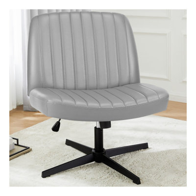 Fauteuil de bureau pivotant sans accoudoirs, sans pieds et à roulettes