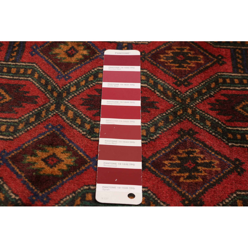Tapis rouge Teimani 3 pi 10 po x 6 pi 1 po