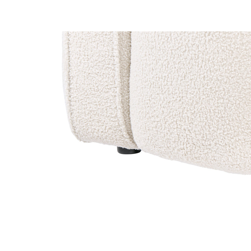2 Seater Boucle Sofa, White Boucle