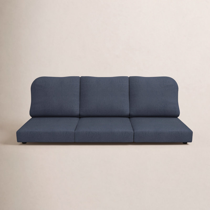Lana Sunbrella® Outdoor Sofa Seat/Back Cushion, Spectrum Indigo Sunbrella® Plainweave