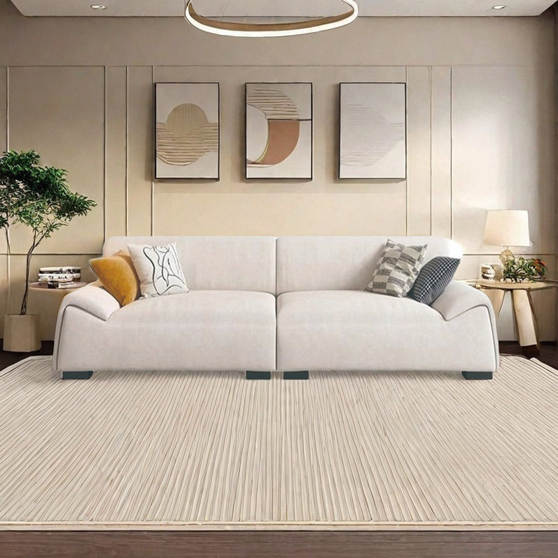 Italian light luxury simple sofa, 30.7" H x 102.36" W x 37" D, 4