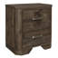 Table de chevet rustique en bois avec tiroirs de rangement