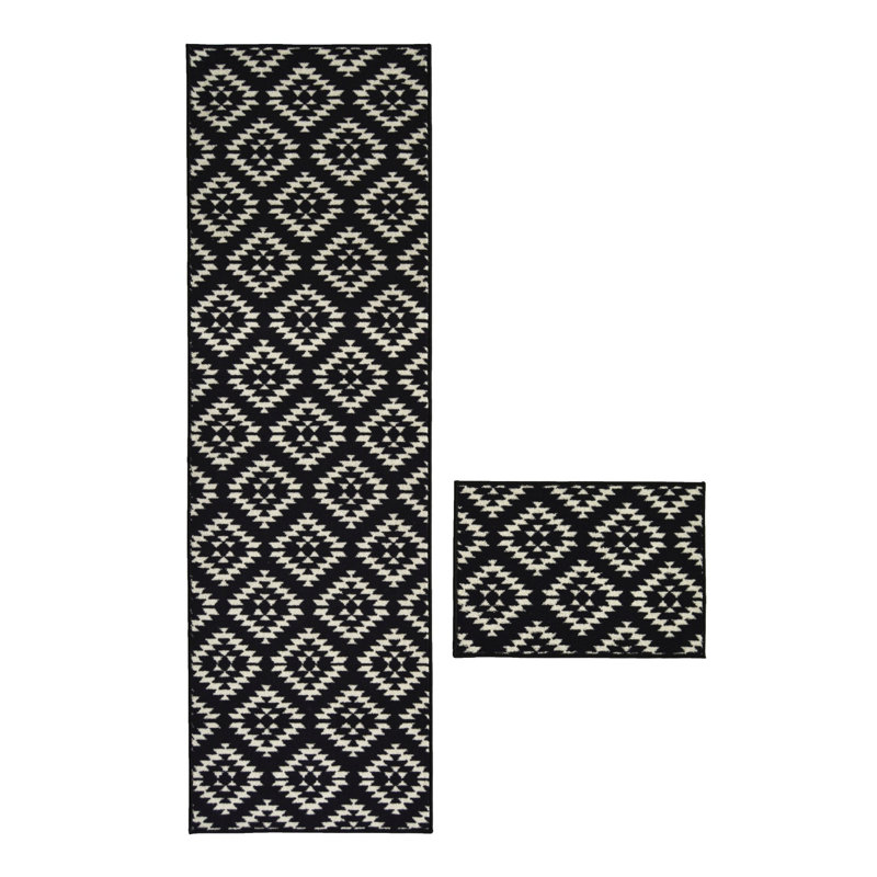 Runner Geometric Area Rug, Runner 57 x 230 cm