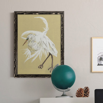 Heron Plumage VI - Peinture sur toile encadrée