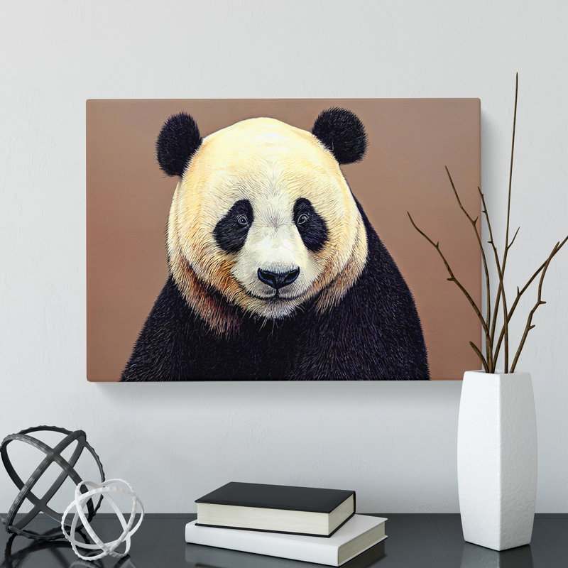 Fascinating Panda - Wrapped Canvas, 35cm H x 50cm W x 3cm D