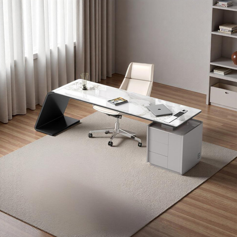 Bureau designer de style français, H 29,52 po x l 78,74 po x P 27,55 po