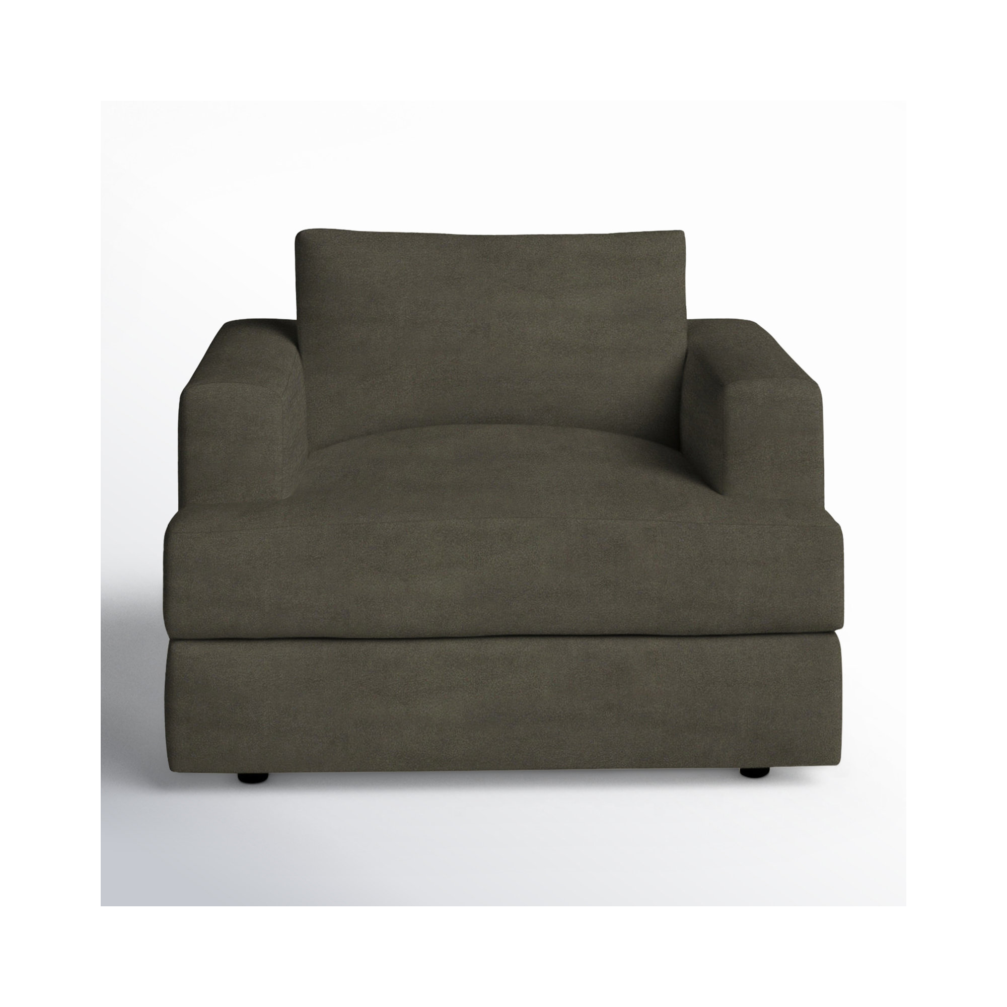 Cayden Upholstered Chair And A Half, Bella Ash Performance Velvet