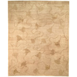 Tibetan Hand Knotted Silk & Wool Pile Floral Rug