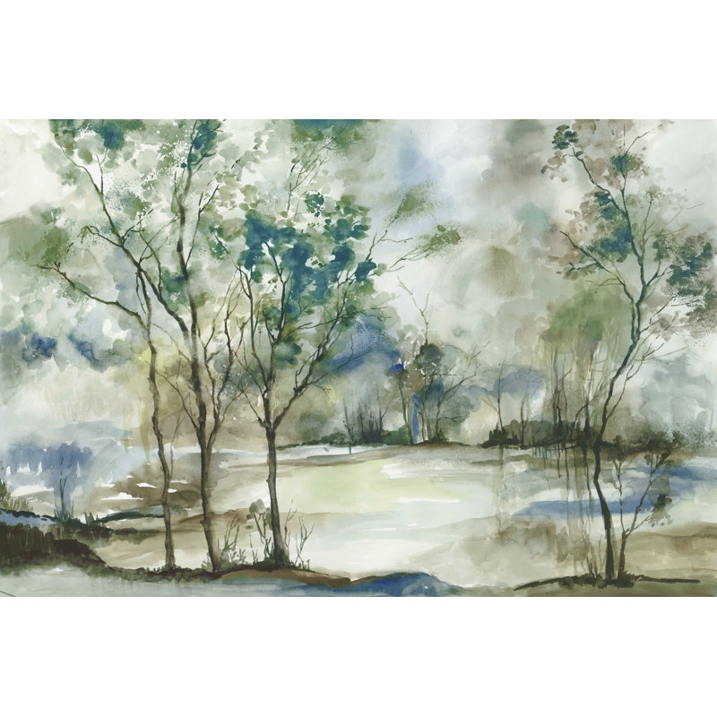 «Aubert Teal Forest Grove» par - impression sur toile tendue, H 8 po x l 12 po