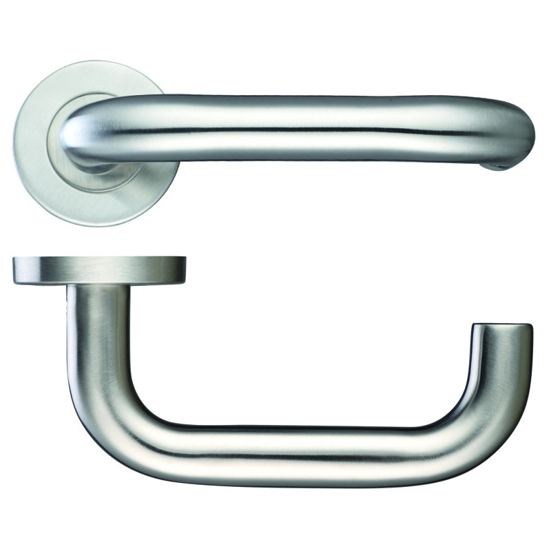 19Mm Return To Door Lever - Push On Rose - 52Mm Rose - Grade 201