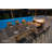 Elementi Home Seine 95" Rectangular Space Grey Concrete Dining Table for Indoor and Outdoor Use