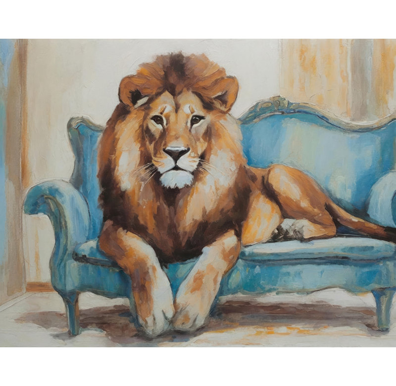 " Lion-Couch ", 15" H x 18" W