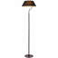 Lampe sur pied tambour conique 1 lumière Springfield - Noir mat - Abat-jour noir
