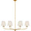 Knox Chandelier with Silk Pleated Shades-703335954-703335952-703335967