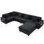 Chenille 6 Seat U Shaped , With Removable , Armrest Storage, Cup Holders & Ports For Relaxed Atmosphere Sectional Couch In Chenille, Movable And Charging Relaxation-898606675
