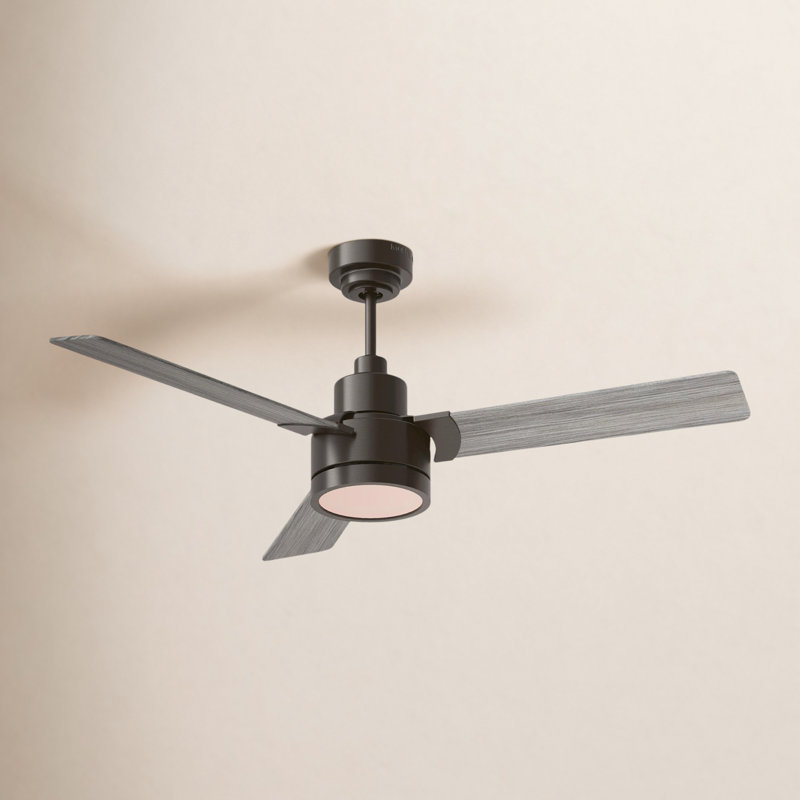 Ventilateur de plafond standard à 3 pales de 52 po à DEL avec pièces de contrôle de ventilateur et ensemble d'éclairage inclus Marra