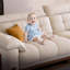 Causeuse-coussin beige modulaire en chenille-723386660