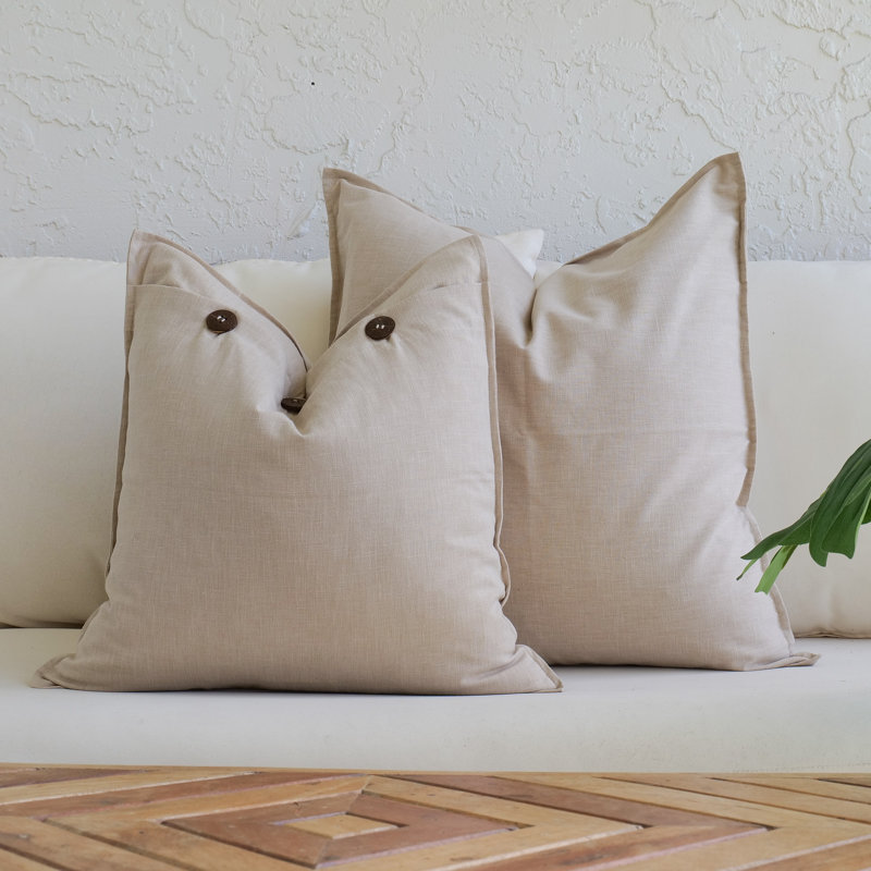 Aditya Birla Linen, Beige, Square 18"
