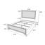Transitional Style Bedroom Headboard, Queen Size Oak Bed, Finish High Headboard Furniture