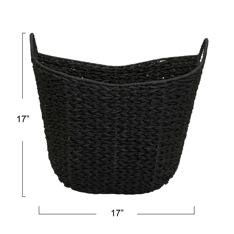 Panier à pelle avec poignées, Noir, noir, noir, noir