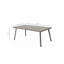 Table de salle à manger pliante en fer résistante aux intempéries avec plateau à lattes pour le patio et le jardin