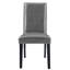 Chaise de salle à manger rembourrée avec garniture cloutée et dossier haut en similicuir LUMERA-914982205