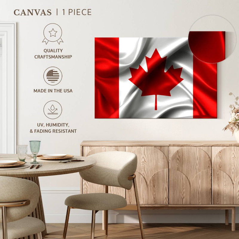 Borges Silky Canadian Flag, 8" H x 12" W