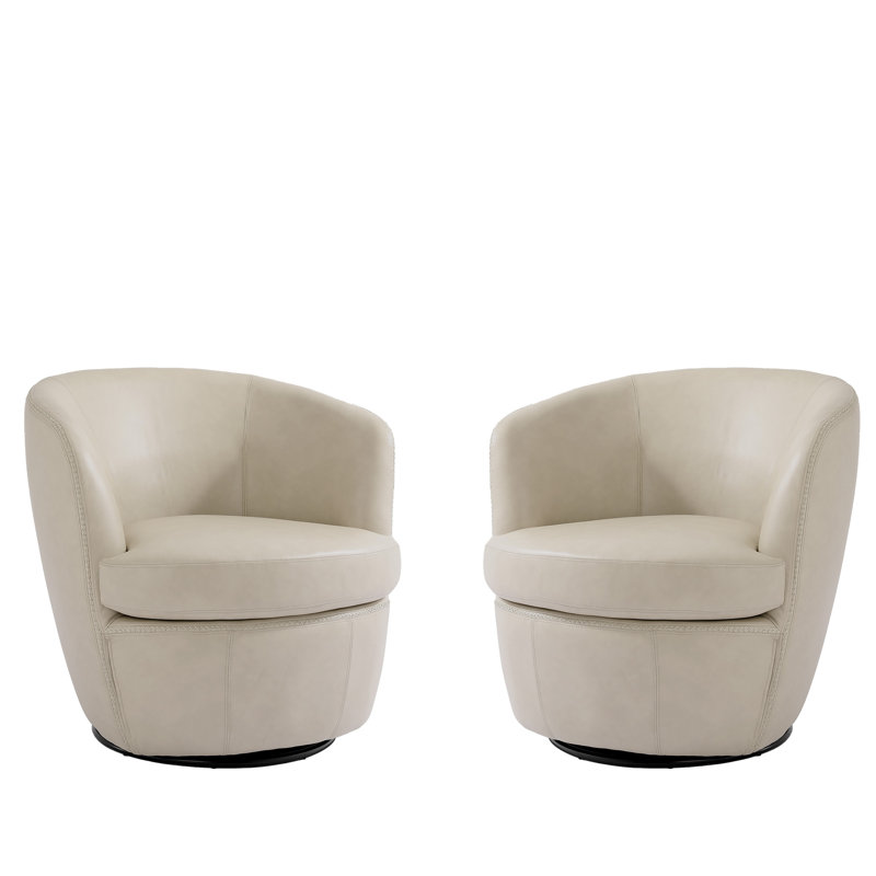 Aunna 81Cm Wide Swivel Club Chair, Beige 