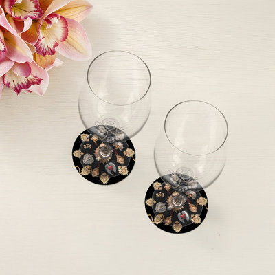 Sous-verres ronds en cuir vegan