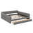 King Size Upholstered Daybed With USB And 2 Drawers, Soft Lambswool Platform Bed, No Box Spring Required-1532085968