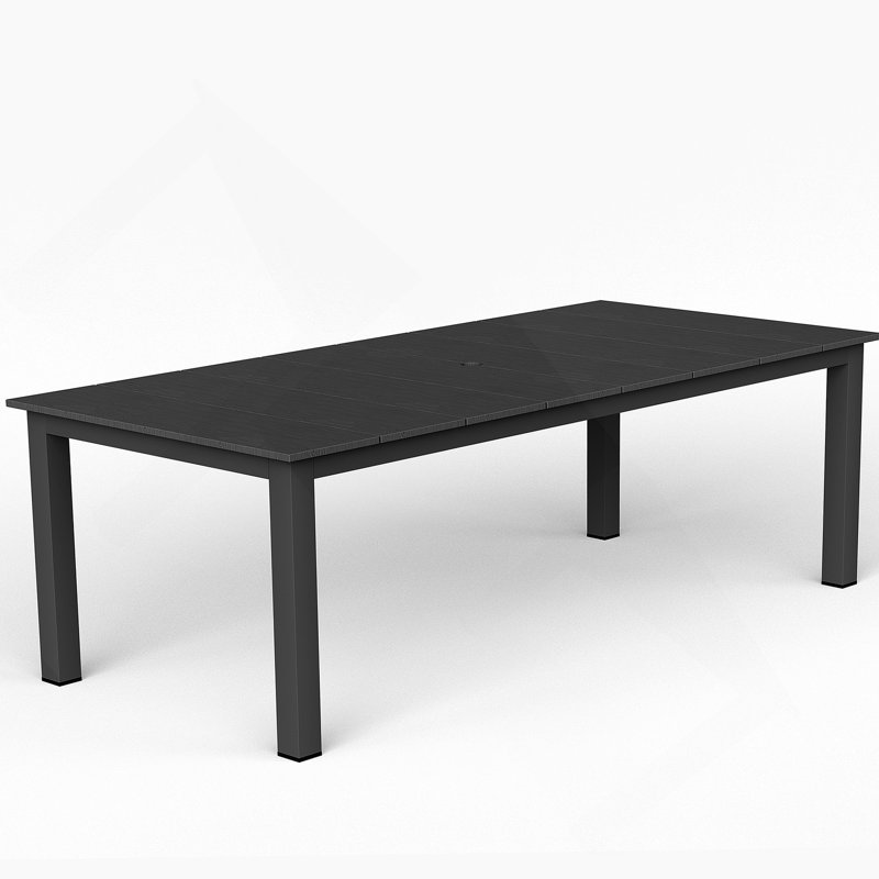 Une seule table de salle à manger extérieure qui peut être utilisée dans plusieurs cas de figure, Noir