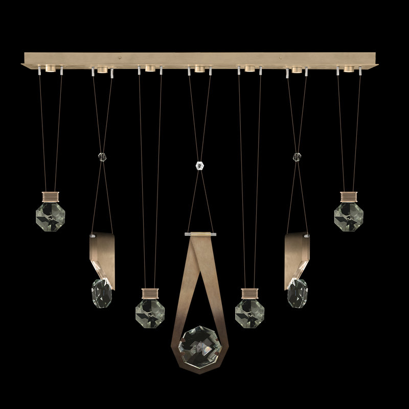Aria 7 - Light LED Kitchen Island Pendant, Soft Ombre Bronze