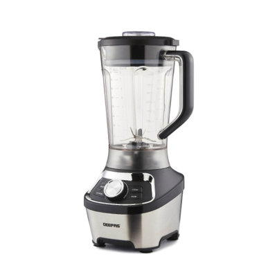 GEEPAS 1200W Electric Jug Blender Smoothie Maker | 1.8L BPA-Free Tritan Jar | Ice Crusher, Pulse, Clean Functions | Food Mixer for Milkshake, Juice 1200W, Silver/Black