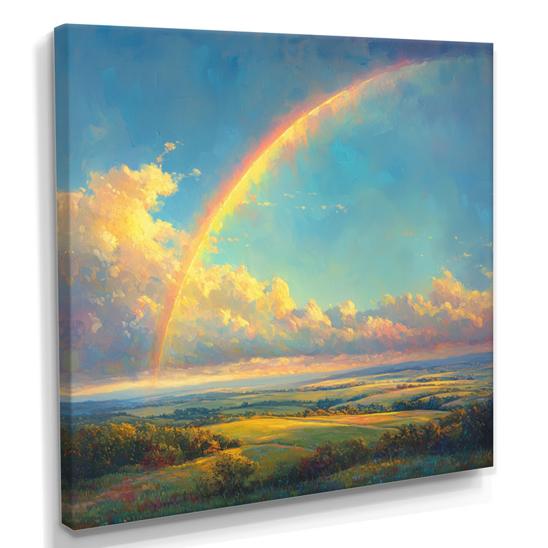 Aulea Rainbow After The Rain II - art mural arc-en-ciel, H 30 po x l 30 po, Toile tendue, Ne s’applique pas