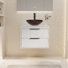 Ensemble de meuble-lavabo mural simple 24 po avec lavabo vasque Sharee Sharee