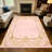 1PC Vintage Pink Gold Baroque Ornate Floral Scroll area rugs for Living Room, Soft, All seasons, Easy-maintain, Washable Indoor mat, Farmhouse suitable for dining room, bedroom, entryway, kitchen, patio, home office, Home Decor, Outdoor Decor.-1979190550