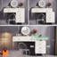 Bureau de coiffeuse blanc moderne avec 5 tiroirs (table seulement)