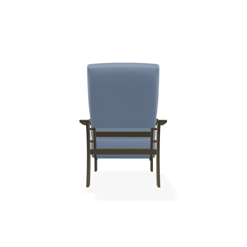 St. Catherine Outdoor Lounge Chair, Textured Beachwood, Canvas Air Blue Sunbrella® Canvas