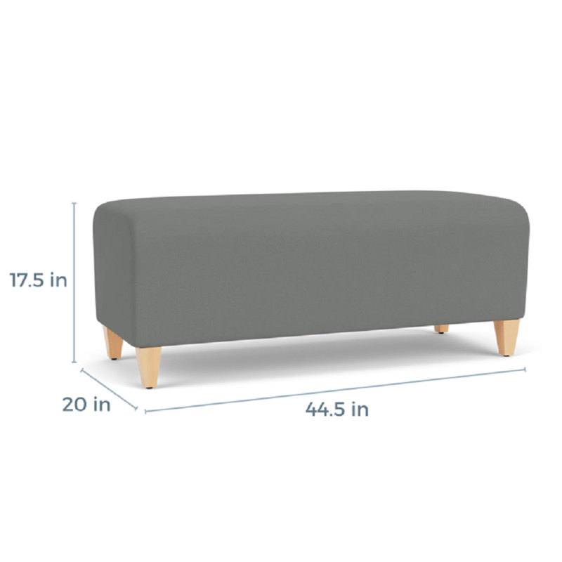 Ravenna Lounge Reception Loveseat Bench, Natural Wood, Open House Asteroid