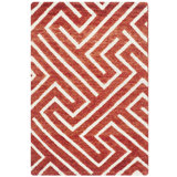 Santa Fe Five Hundred Thirty Five Area Rug In Rust / Silver