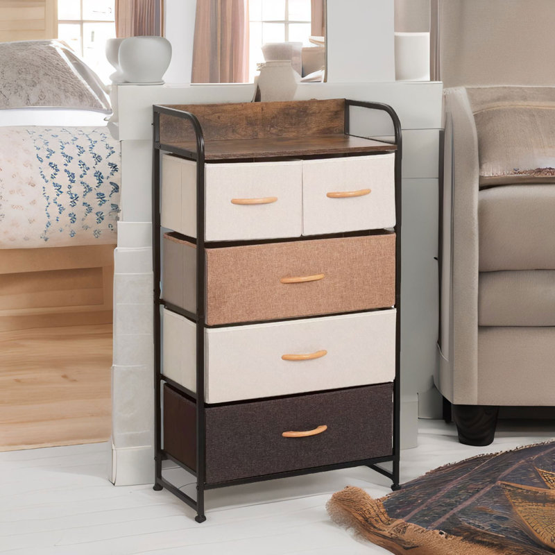 5 Fabric Drawer Bedroom Dresser With Large Drawers