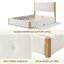  Grand lit plateforme en bois massif avec tiroirs de rangement Lunara Vault Upholstery