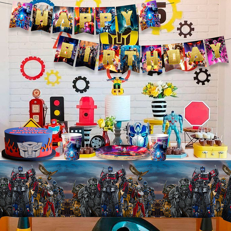 Transformers Birthday Party Decoration Tableware Set