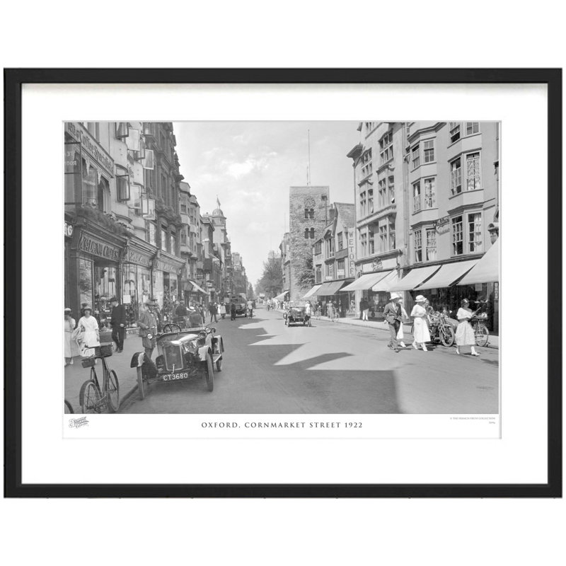 Oxford, Cornmarket Street 1922 by Francis Frith - Single Picture Frame Print, 60cm H x 80cm W x 2.3cm D