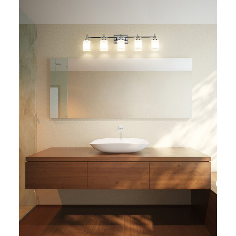 Zowie 5 Light Vanity, Chrome