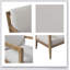 Fauteuil ivoire en polyester à 4 pieds