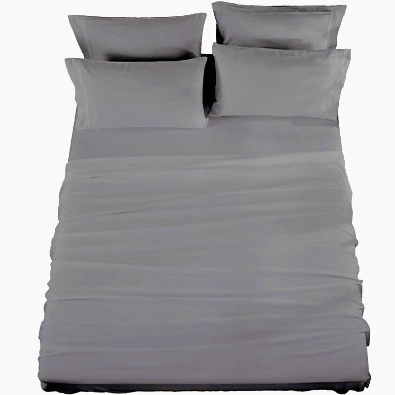 Luxury Gray Microfiber 6-Piece Sheet Set