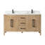 Meuble-lavabo double autoportant avec plateau en quartz Griselde-502619900