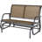2-Person Outdoor Glider Bench, Patio Double Swing Rocking Chair Loveseat W/Powder Coated Steel Frame For Backyard Garden Porch-573538187