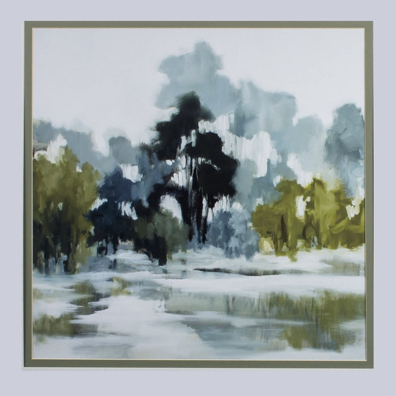 "Reflections Watercolor", art abstrait encadré